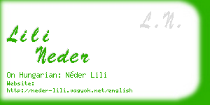 lili neder business card